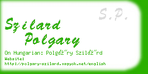 szilard polgary business card